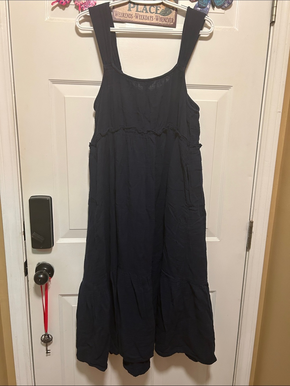 👗 Time & Tru Sleeveless Navy Blue Maxi Dress - Casual Summer Dress 👗 - Picture 4 of 4
